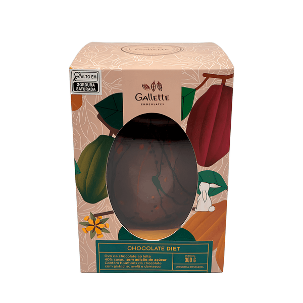 Ovo Chocolate Diet Zero açúcar Gallette Chocolates – 300g