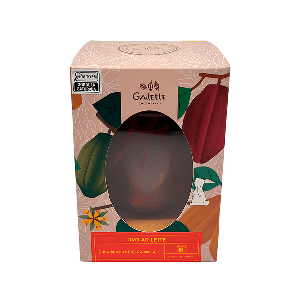 Ovo de Chocolate 40% ao Leite Gallette Chocolates – 300g
