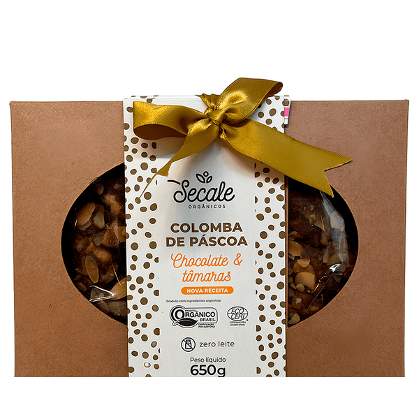 Colomba de Páscoa de Chocolate e Tâmaras Secale – 650g
