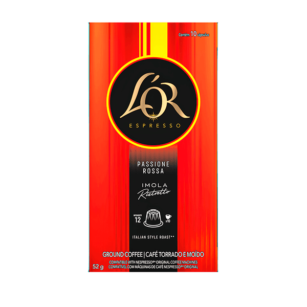 Café em Cápsula Ímola Ristretto Passione Rossa Ferrari L'Or – 10 Unidades de 5,2g