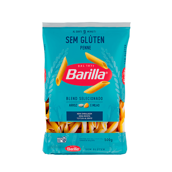 Macarrão Barilla Penne Rigate Sem Glúten – 500g