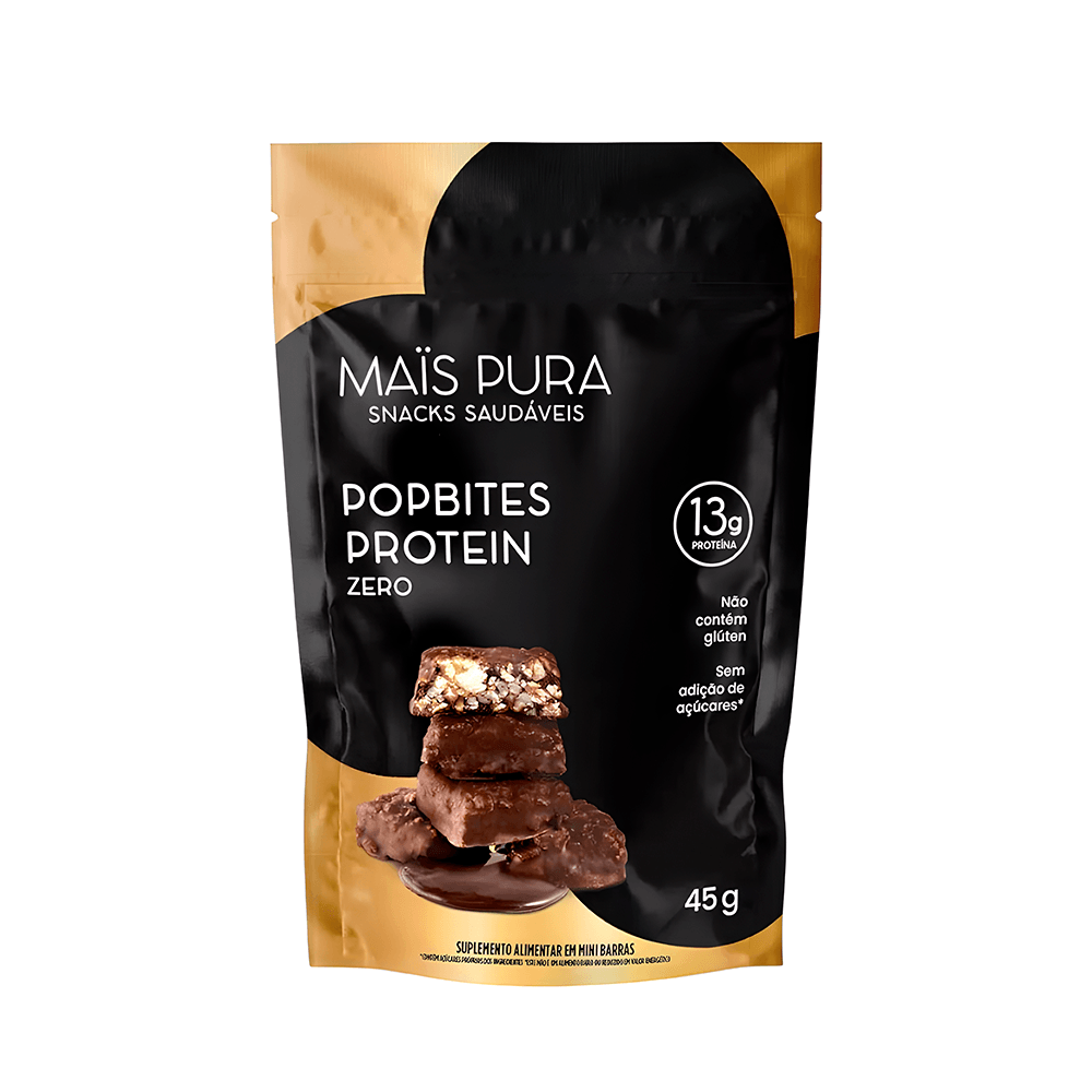 Snack Popbites Protein Zero Mais Pura – 45g