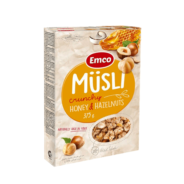 Cereal Matinal Crunchy com Avelãs e Mel Emco – 375g