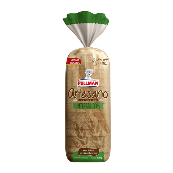 Pão de Forma Artesano Integral Pullman – 500g