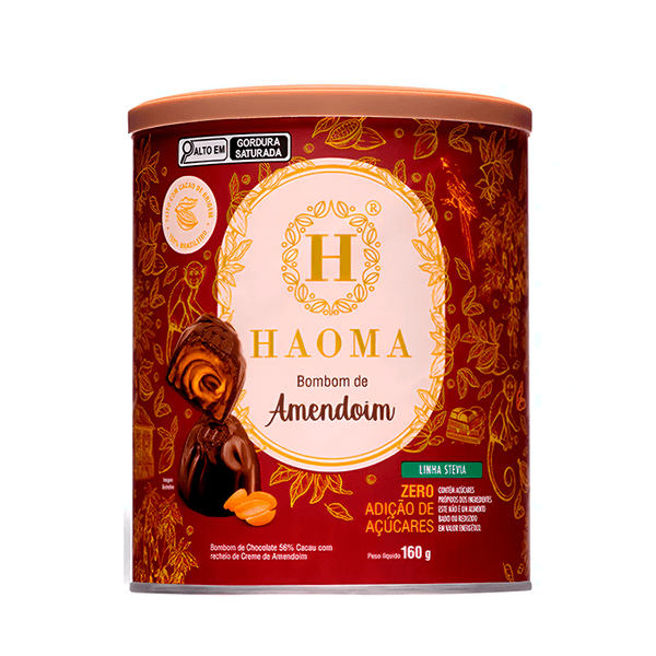 Bombom de Amendoim Haoma Zero Açúcares - 160g