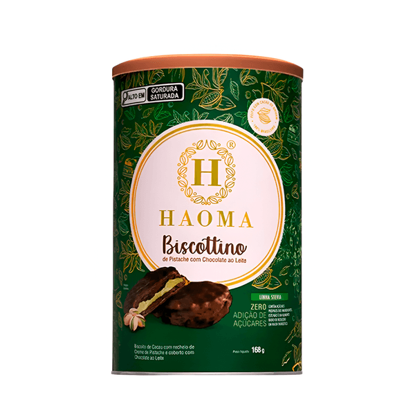 Biscottino Pistache com Chocolate ao Leite Haoma – 168g