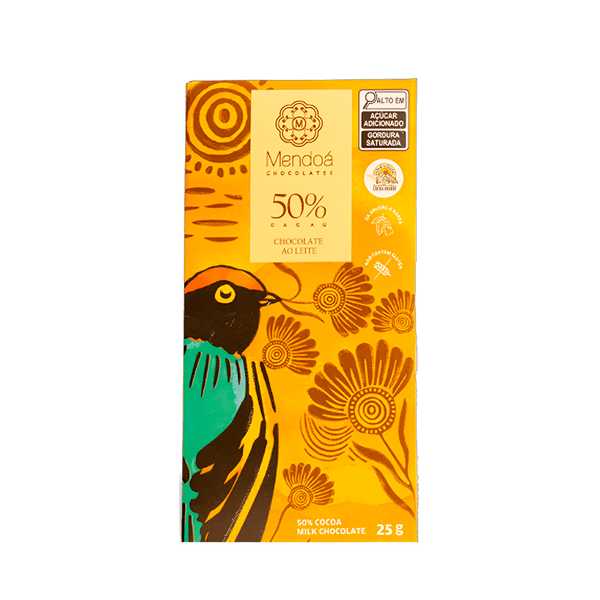 Chocolate 50% Cacau ao Leite Mendoá – 80g