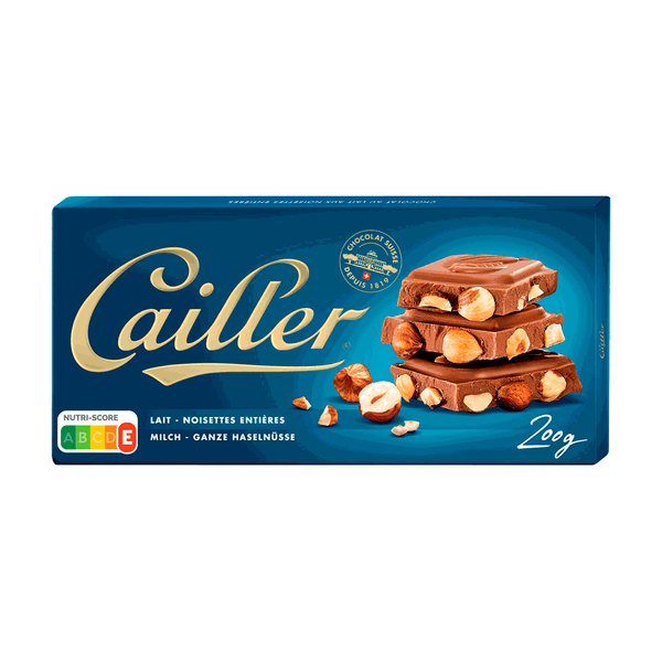 Chocolate ao Leite com Avelãs Inteiras Cailler – 200g