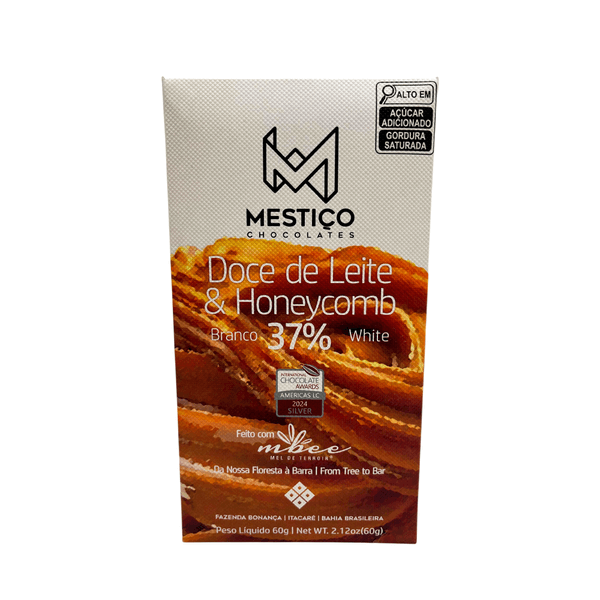 Chocolate Mestiço Doce de Leite Honeycomb 37% Cacau – 60g