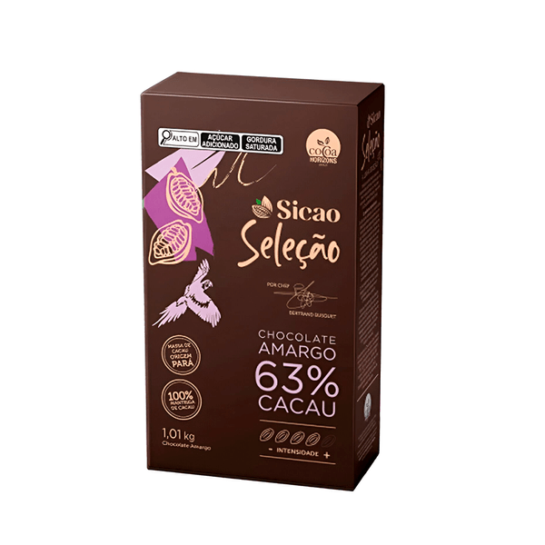 Chocolate Amargo 63% Cacau Seleção Sicao – 1,01kg