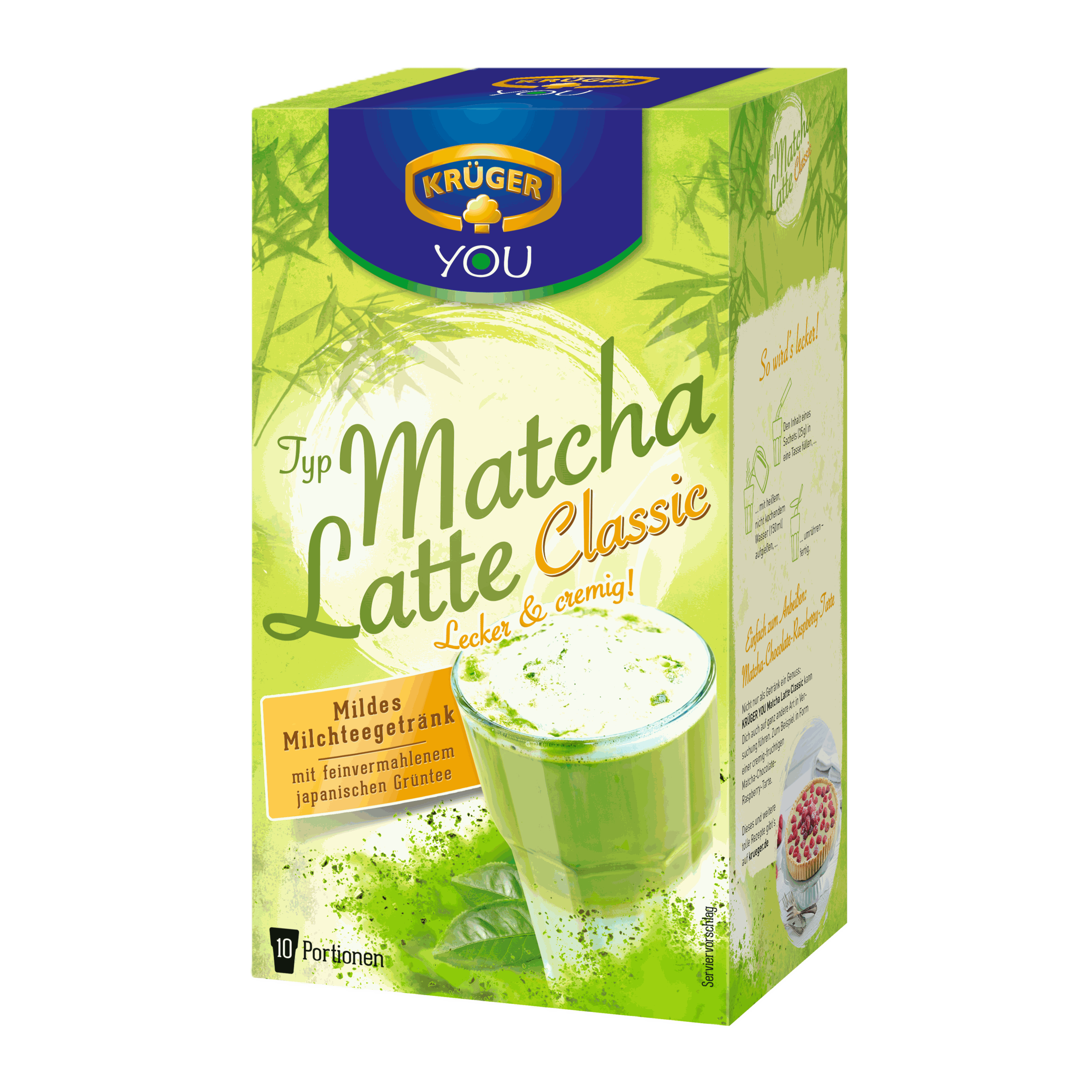 Chá Matcha Latte Instantâneo Krüger – 250g
