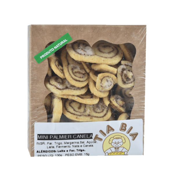 Biscoito Palmier Canela Tia Bia - 130g