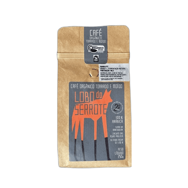 Café Arábica Lobo do Serrote Orgânico Moído Nanolote Arara 4 - 250g