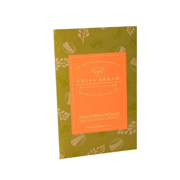 Chocolate Branco com Pistache Luisa Abram – 80g