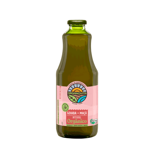Suco Orgânico Integral Goiaba + Maçã Organovita – 1L