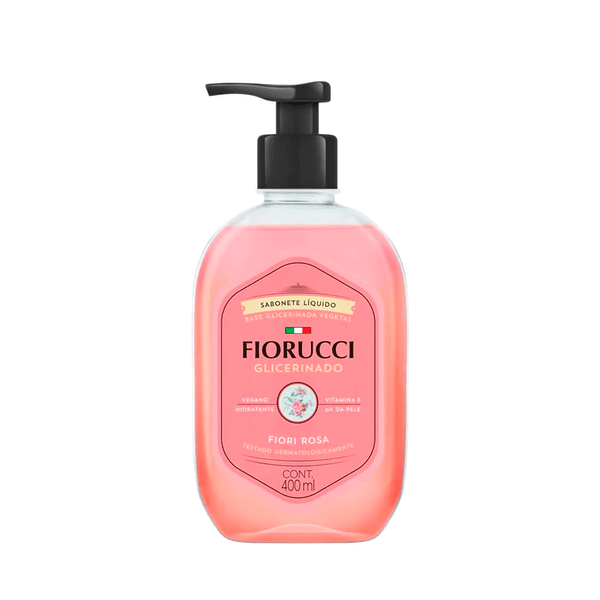 Sabonete Líquido Glicerinado Fiore Rosa Fiorucci 400ml