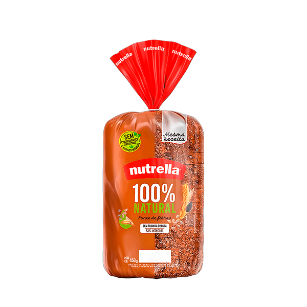 Pão Preto de Forma 100% Natural Nutrella – 450g