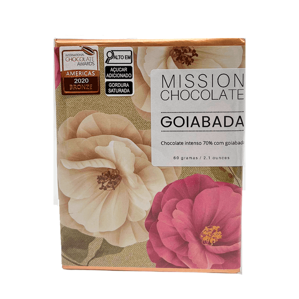 Chocolate 70% com Goiabada Mission Chocolate 60g
