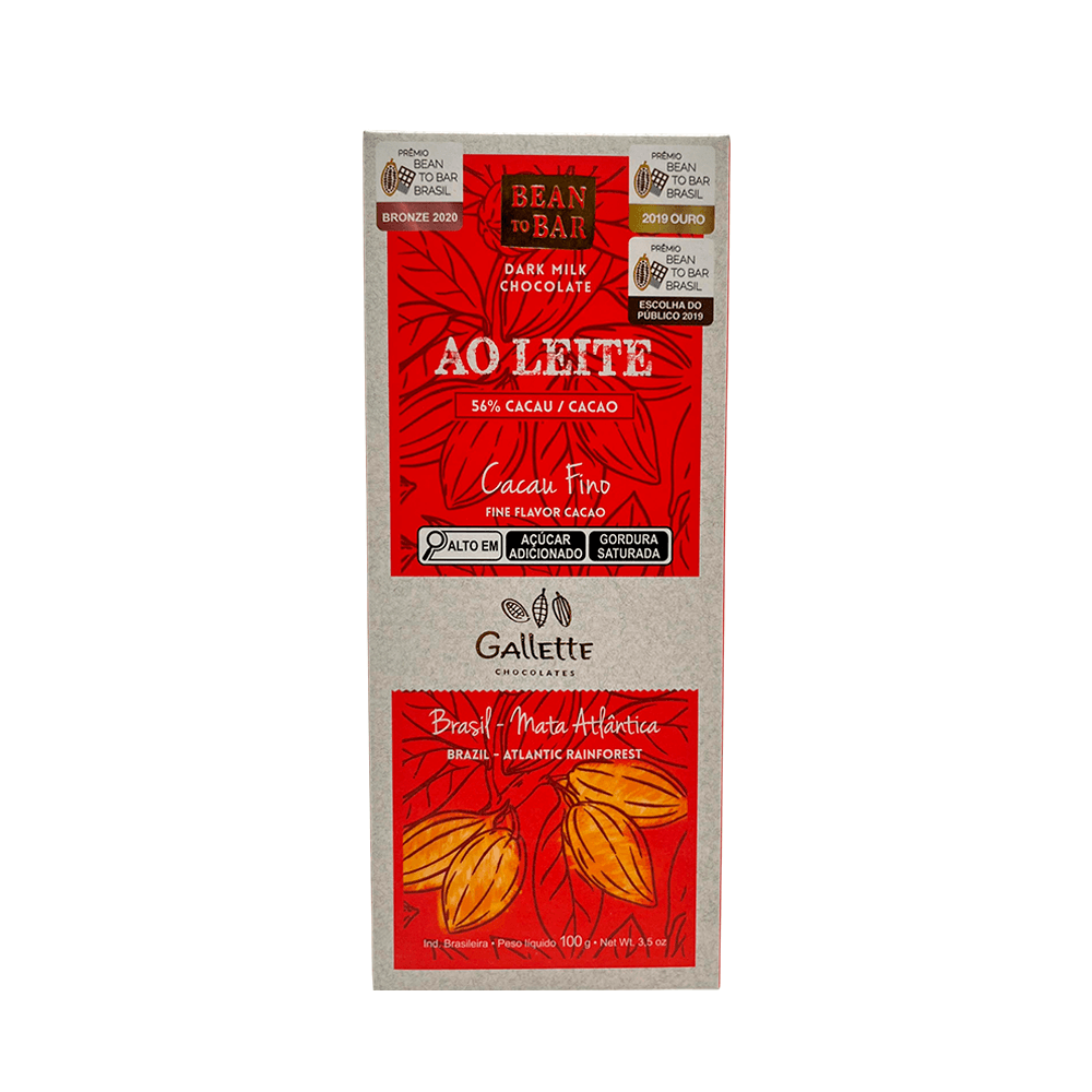 Chocolate Ao Leite 56% Cacau Bean to Bar Gallette 100g