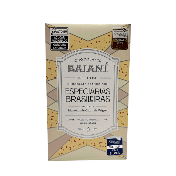Chocolate Branco com Especiarias Brasileiras Baianí 58g