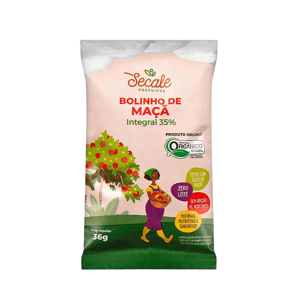 Bolo Mini Orgânico Maçã Secale – 36g