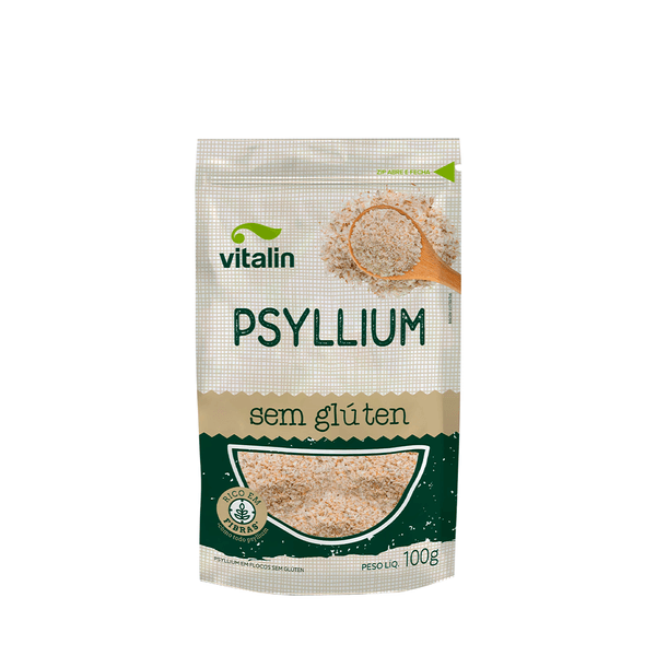 Psyllium em Flocos Sem Glúten Vitalin – 100g