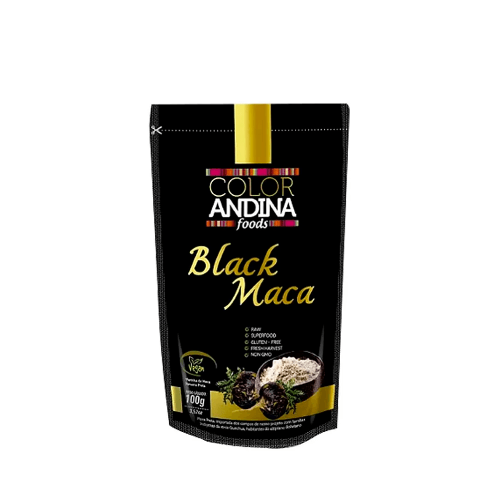 Maca Peruana Preta Sem Glúten Color Andina – 100g