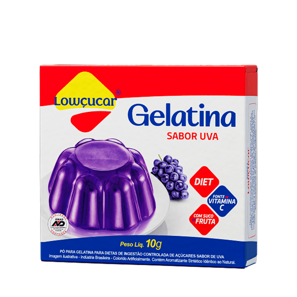 Gelatina Uva Zero Açúcar Lowçucar – 10g
