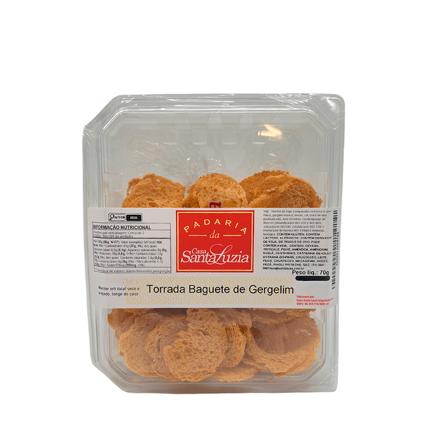 Torrada Baguete de Gergelim Casa Santa Luzia – 70g