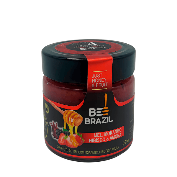 Composto de Mel Morango Amora Hibisco Bee Brazil – 250g