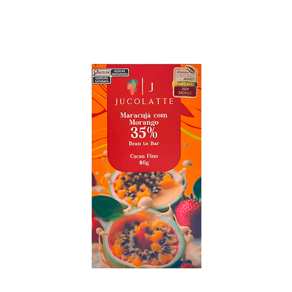 Chocolate 35% Maracujá e Morango Jucolatte – 80g