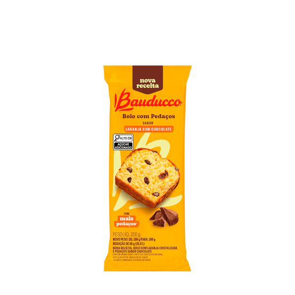 Bolo Laranja com Pedaços de Chocolate Bauducco 280g