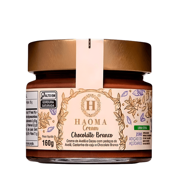 Creme Avelã Chocolate Branco Haoma - 160g