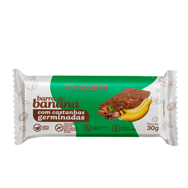 Barra de Banana + Castanha Germinada Uncooked – 30g