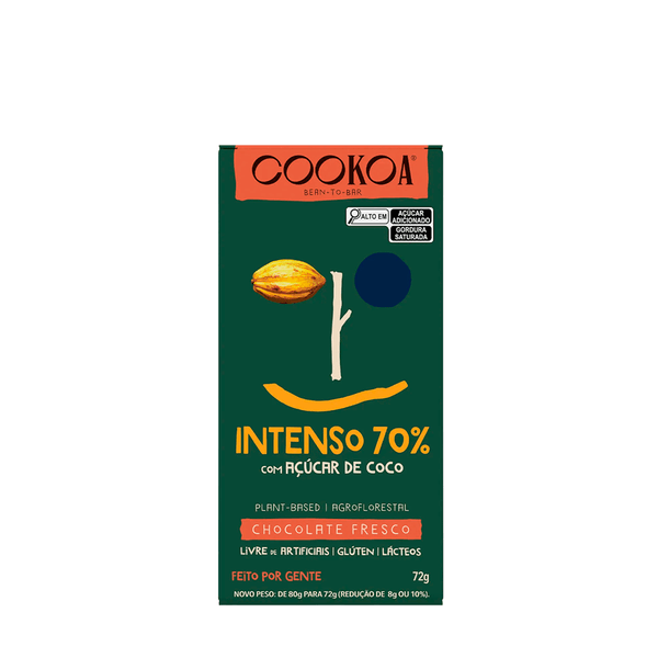 Chocolate 70% Intenso Cookoa – 72g