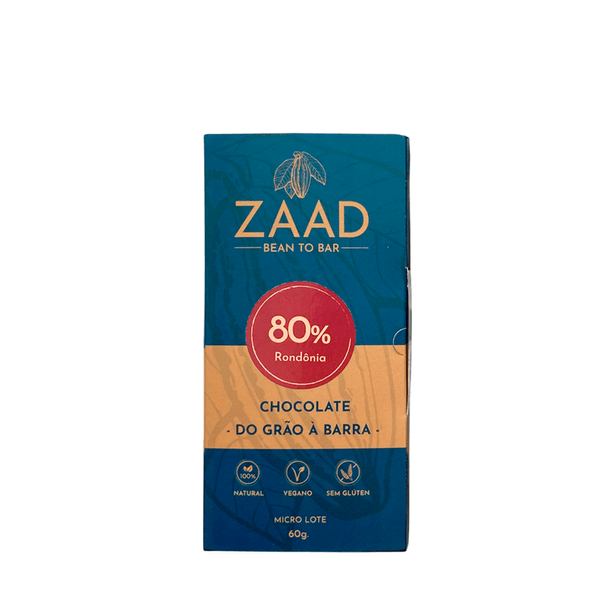 Chocolate 80% Cacau Rondônia Zaad – 60g