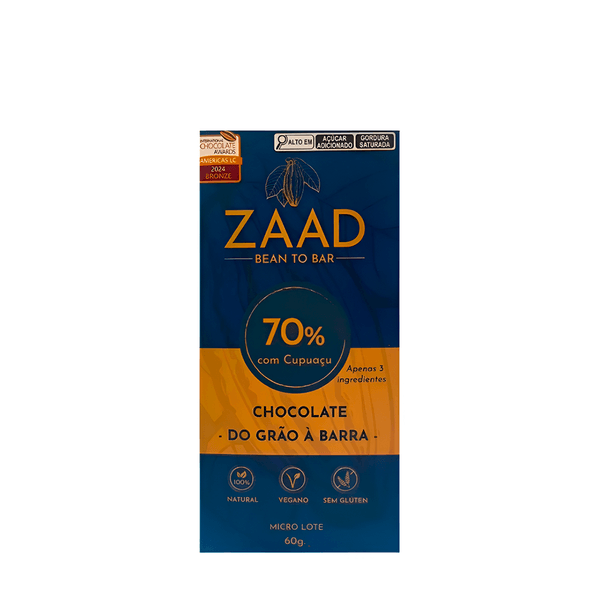 Chocolate 70% Cacau Cupuaçu Zaad – 60g