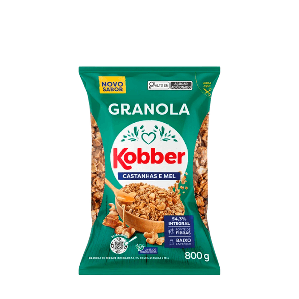 Granola Castanha e Mel Kobber – 800g