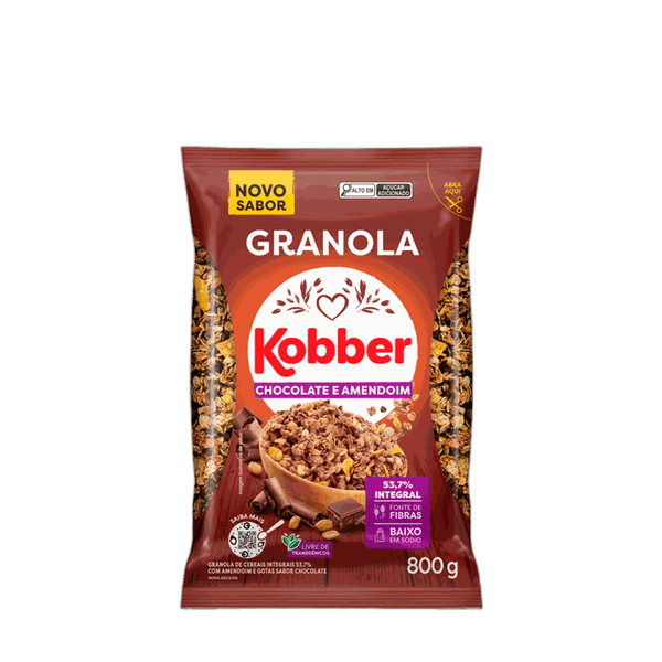Granola Chocolate com Amendoim Kobber – 800g