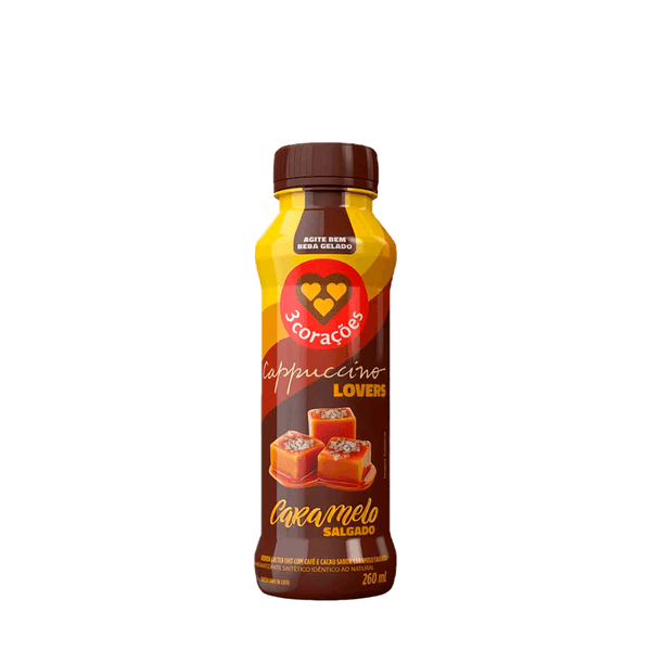 Bebida Proteica Cappuccino Caramelo Salgado 3 Corações – 260ml