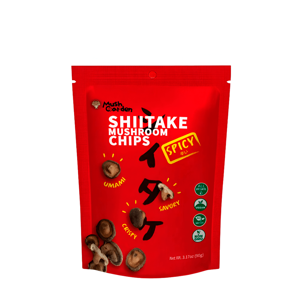 Chips de Shitake Sabor Pimenta Mush Garden – 90g
