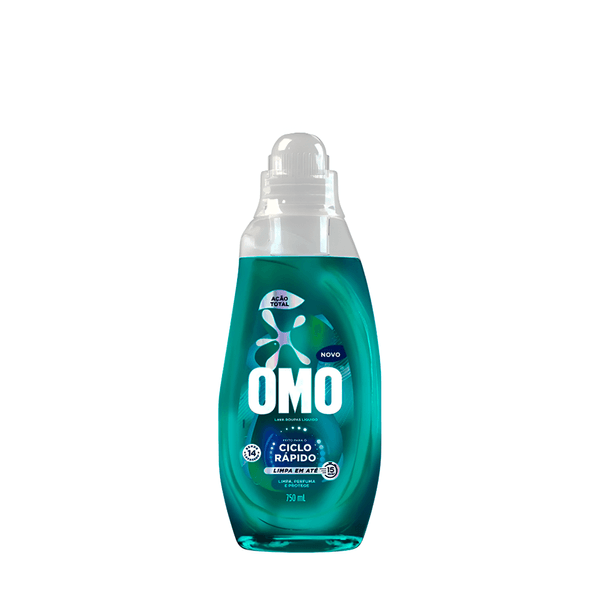 Lava Roupas Líquido Ação Total OMO – 750ml