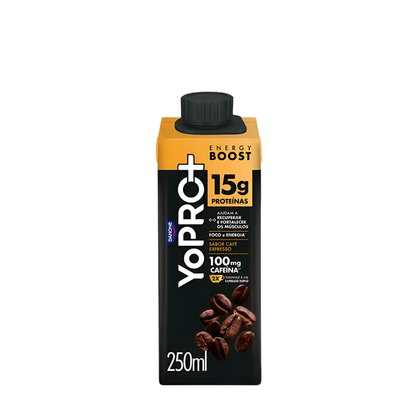 Bebida Energy Boost UHT Café Expresso 15g Proteínas YoPRO 250ml