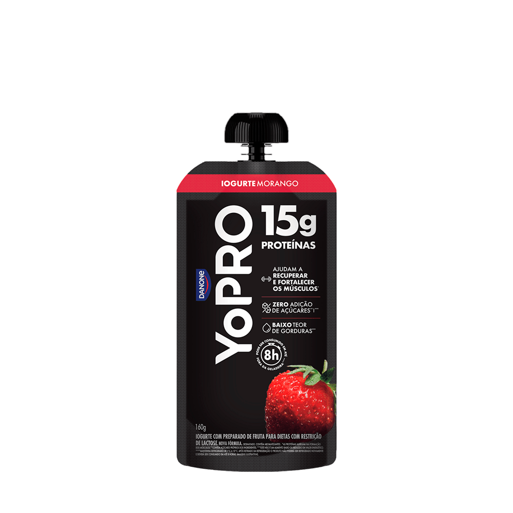 Iogurte Pouch Morango 15g de Proteínas YoPRO – 160g