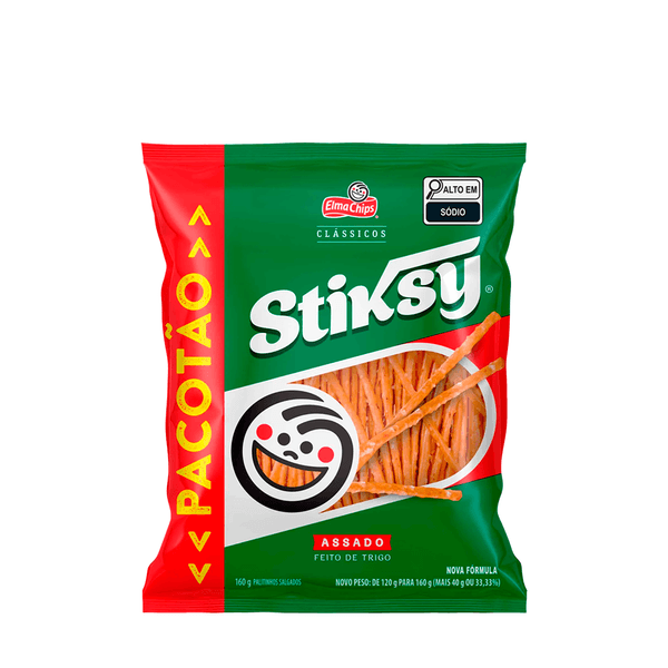 Salgadinho Stiksy Assado Elma Chips – 160g