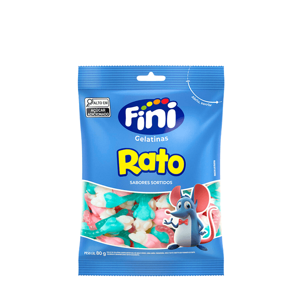 Bala de Gelatina Rato Fini – 80g