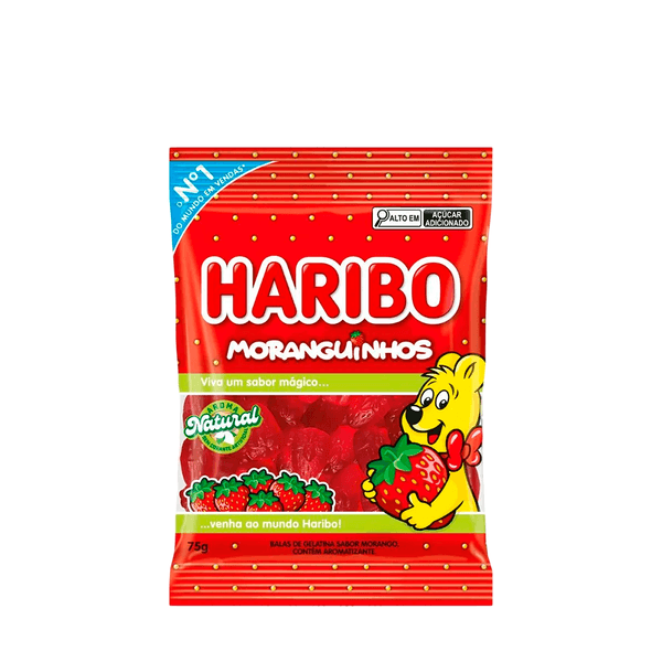 Bala de Gelatina Moranguinhos Haribo - 75g