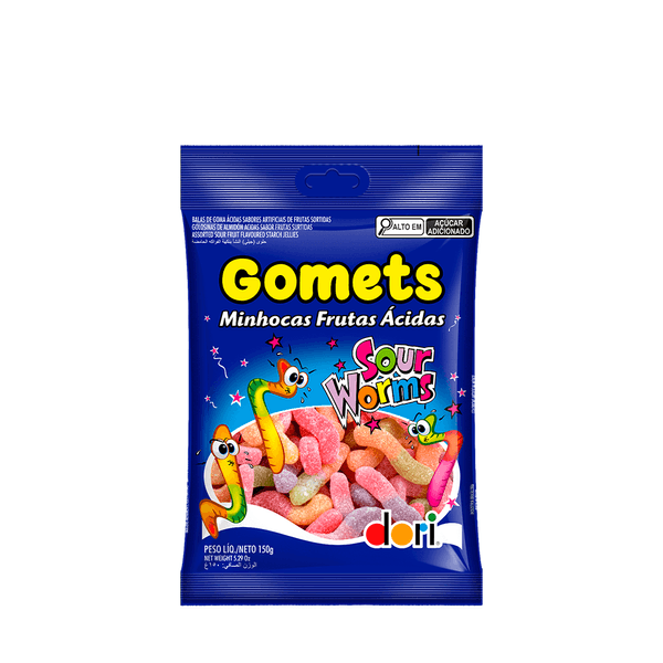 Bala Gomets Minhoca Ácida Dori – 150g