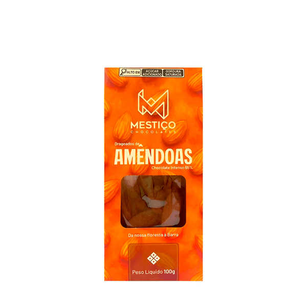 Drageado de Amêndoa Chocolate 65% Mestiço – 100g