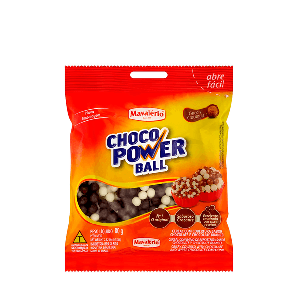 Cereal Chocolate Choco Power Ball Mavalério - 80g
